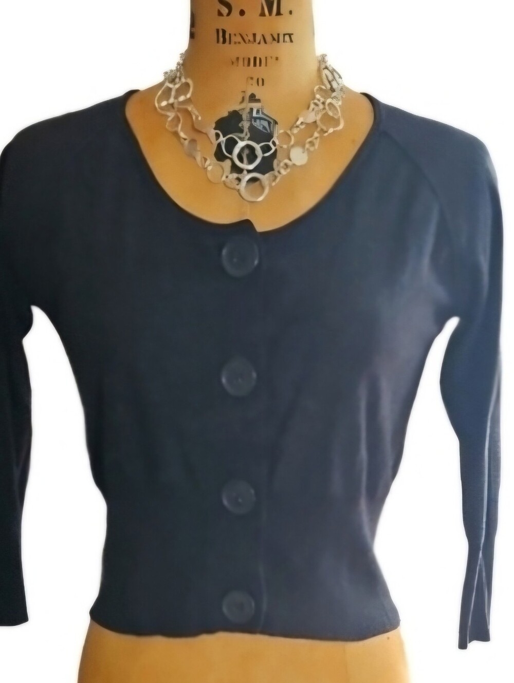 Veronica Maine Cropped Cardigan Swester 3/4 Sleeve
